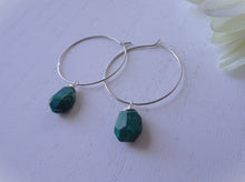 Load image into Gallery viewer, Green malachite earrings