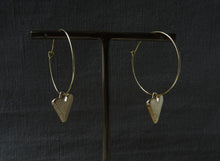 Load image into Gallery viewer, Gold heart hoop earrings