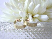 Load image into Gallery viewer, Tiny Gold Half Hoop Earrings, Simple Modern Jewelry