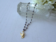 Load image into Gallery viewer, Humming Bird Lapis Lazuli Chain Necklace