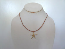 Load image into Gallery viewer, Starfish Leather Cord Choker Necklace