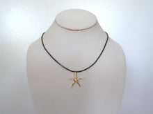 Load image into Gallery viewer, Starfish Leather Cord Choker Necklace