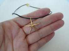 Load image into Gallery viewer, Starfish Leather Cord Choker Necklace