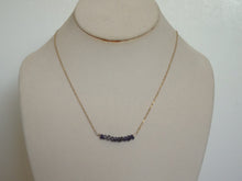 Load image into Gallery viewer, Iolite Gold-filled Bar Necklace