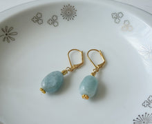 Load image into Gallery viewer, Blue Beryl Dangle Earrings