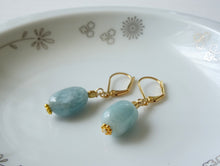 Load image into Gallery viewer, Blue Beryl Dangle Earrings