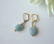 Load image into Gallery viewer, Blue Beryl Dangle Earrings