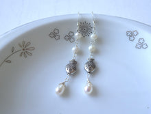 Load image into Gallery viewer, Pisces Pearl Strand Earrings