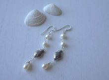 Load image into Gallery viewer, Pisces Pearl Strand Earrings