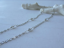 Load image into Gallery viewer, Fancy Silver Eye Glasses Chain With Gemstones, Mask Lanyard
