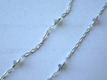 Load image into Gallery viewer, Fancy Silver Eye Glasses Chain With Gemstones, Mask Lanyard