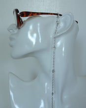 Load image into Gallery viewer, Fancy Silver Eye Glasses Chain With Gemstones, Mask Lanyard