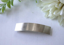 Load image into Gallery viewer, Silver Rectangle Hair Clip, Simple Hair Barrette