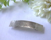 Load image into Gallery viewer, Silver Rectangle Hair Clip, Simple Hair Barrette