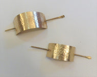 Gold Hammered Texture Hair Cuff