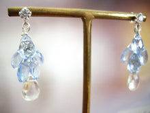 Load image into Gallery viewer, Blue Quartz Cluster Earrings