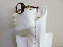 Load image into Gallery viewer, Silver Eyeglasses Holder, Eyewear Jewelry, Sunglasses Lanyard.