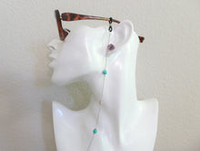 Load image into Gallery viewer, Turquoise Eyewear Jewelry, Eye Glasses Chain, Sunglasses Lanyard.