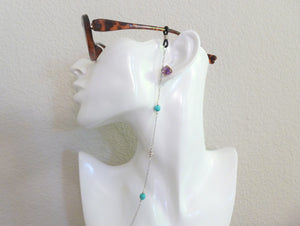 Turquoise Eyewear Jewelry, Eye Glasses Chain, Sunglasses Lanyard.