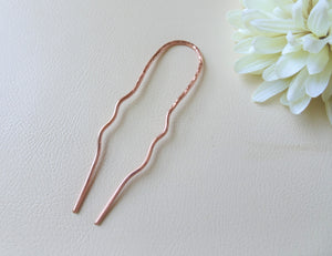 Handforged Copper Hair Pin, Various Sizes.