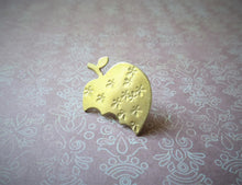 Load image into Gallery viewer, Bitten Apple Pin Brooch, Close up