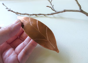 Leaf Barrette, Fall Leaf Copper Hair Clip