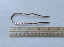 Load image into Gallery viewer, Handforged Copper Hair Pin, Various Sizes
