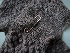 Copper Shawl Pin, Handforged Large Safety Pin
