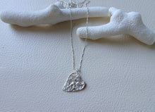 Load image into Gallery viewer, Silver Heart Necklace, Lacy Pendant, Filigree Heart Jewelry