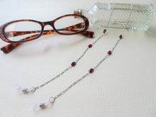 Load image into Gallery viewer, Garnet Eyeglasses Holder Necklace, Eyeglasses Chain, Sunglasses Strap 