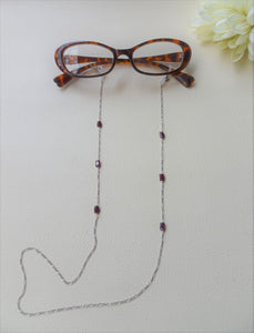 Garnet Eyeglasses Holder Necklace, Eyeglasses Chain, Sunglasses Strap 