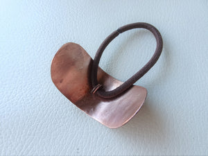 Copper Oval Pony Holder Cuff, Boho-chic Hair Jewelry