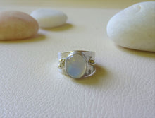Load image into Gallery viewer, Natural Moonstone Wide Band Ring, Adjustable Wrap Ring