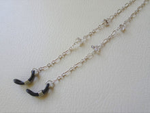 Load image into Gallery viewer, Simple Silver Eye Glasses Chain With Gemstones