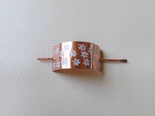 Load image into Gallery viewer, Ponytail Cover, Floral Copper Hair Tie Cover, Hair Slide