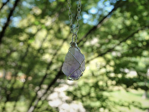 Raw Amethyst Wire Wrapped Necklace
