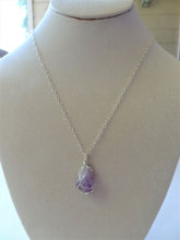 Load image into Gallery viewer, Raw Amethyst Wire Wrapped Necklace