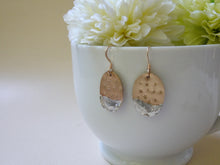 Load image into Gallery viewer, Gold and Silver Oval Dangle Earring