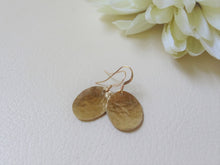 Load image into Gallery viewer, Hammered Oval Earrings, Minimalist Jewelry