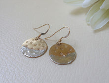 Load image into Gallery viewer, Dunking Moon Circle Earrings, Gold Round Earrings