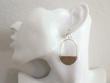 Load image into Gallery viewer, Half Moon Earrings, Gold Half Circle Earrings 