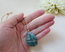 Load image into Gallery viewer, Wire Wrapped Amazonite Long Necklace