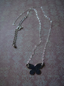 Minimalist Butterfly Necklace, Choose Your Metal.