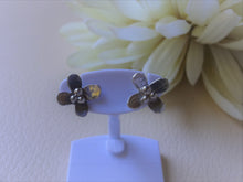 Load image into Gallery viewer, Tiny Silver Flower Studs, Handcrafted Flower Earrings For Her.
