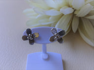 Tiny Silver Flower Studs, Handcrafted Flower Earrings For Her.