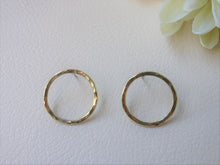 Load image into Gallery viewer, Karma Gold Earrings, Open Circle Earrings