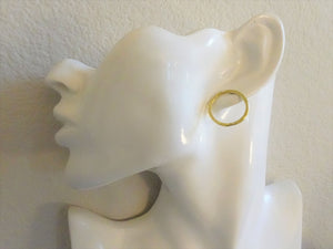 Karma Gold Earrings, Open Circle Earrings