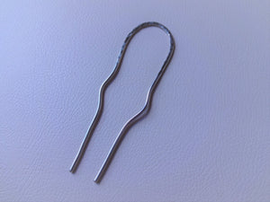 Silver Handforged Hair Stick, Zigzag Hair Pins For Long Hair.