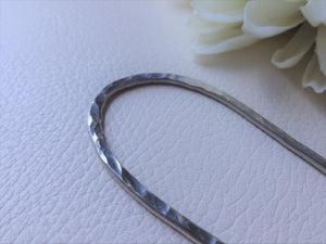 Silver Handforged Hair Stick, Zigzag Hair Pins For Long Hair.