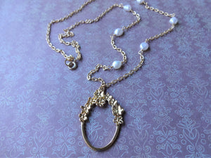 Pearl Eye Glasses Holder Necklace, Gold Glasses Chain Pendant.